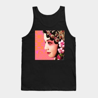 Chinese Opera Star Pink with Orange Double Happiness Symbol- Hong Kong Retro Tank Top